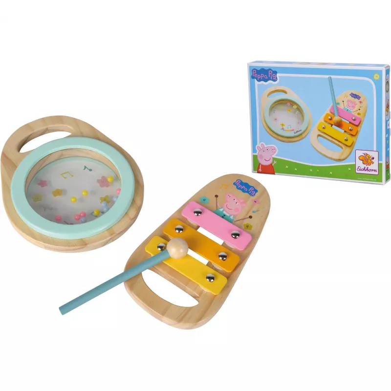 Peppa Pig Wood-Musikset, medinis muzikinis žaislas 2 dalių