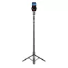 Tripod lazdelė asmenukėms Crong CRGSGU1BLK aliuminė su Bluetooth nuotolinio valdymo pultu, sulankstomomis kojelėmis ir telefono laikikliu