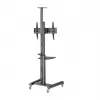 Grindinis TV stovas Gembird TVS-70T-02 37–70 col., 70 kg, VESA 200x200–600x400, pakreipiamas, reguliuojamas aukštis, ratukai