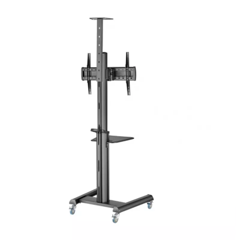 Grindinis TV stovas Gembird TVS-70T-02 37–70 col., 70 kg, VESA 200x200–600x400, pakreipiamas, reguliuojamas aukštis, ratukai