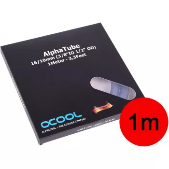 Alphacool 18574 skaidrus PVC vamzdelis 1,6 cm skersmens 100 cm ilgio