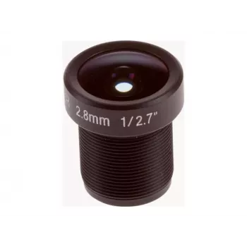 Lęšis Axis M12 2,8 mm F1,2 juodas vidaus patalpoms, 170° žiūrėjimo kampas