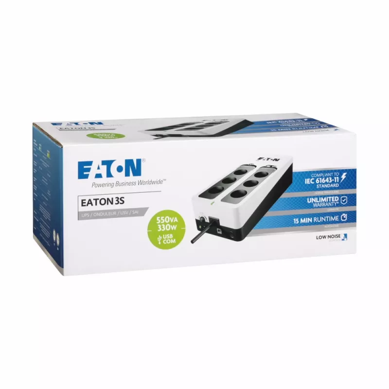 Eaton 3S 550 DIN 0.55 kVA 330 W 6 AC lizdų