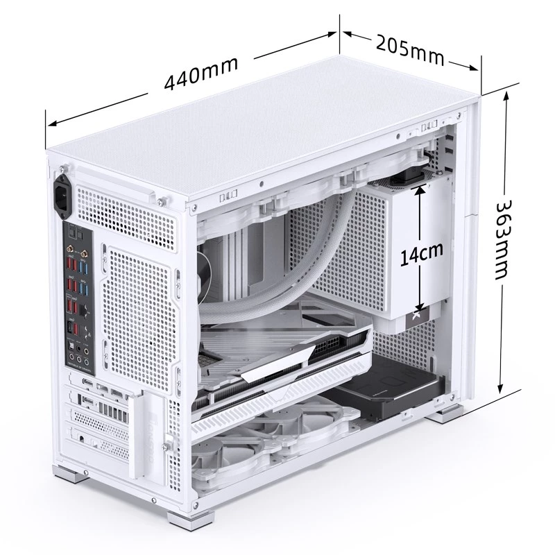 PC korpusas Jonsbo D31 STD Midi Tower Baltas