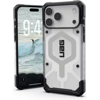 UAG Urban Armor Gear Pathfinder MagSafe Dėklas | Apple iPhone 17 Pro | ledo (permatomas)/sidabrinis | 114551114333