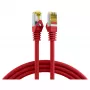 EFB-Elektronik RJ45 jungiamasis kabelis Cat.6A S/FTP LSZH Cat.7 žaliava, raudonas, 0,15 m (MK7001.0,15R)