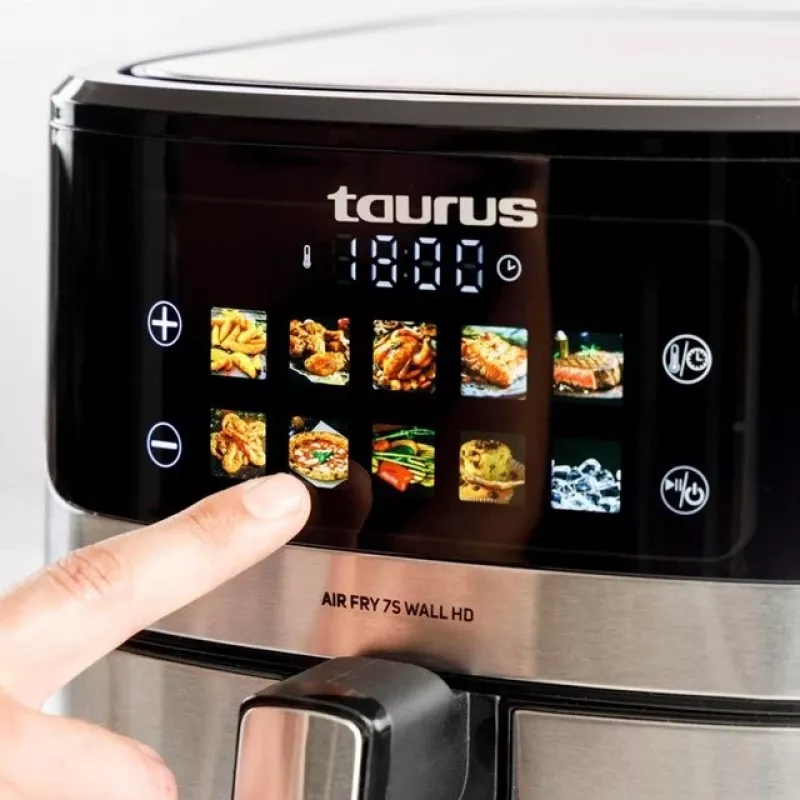 Kepimo skrudintuvas Taurus Air Fry 7S 1600W 6,5L, nerūdijantis plienas, 8 programos, 80–200°C, jutiklinis valdymas