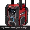 Nešiojamas radijo imtuvas EINHELL TE-CR 18 Li DAB+ FM Bluetooth USB, maitinamas baterija (TE-CR 18 Li suderinamas)