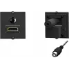 Lizdas HDMI + 3,5 mm Bachmann 917.189, 1 modulis, juodas