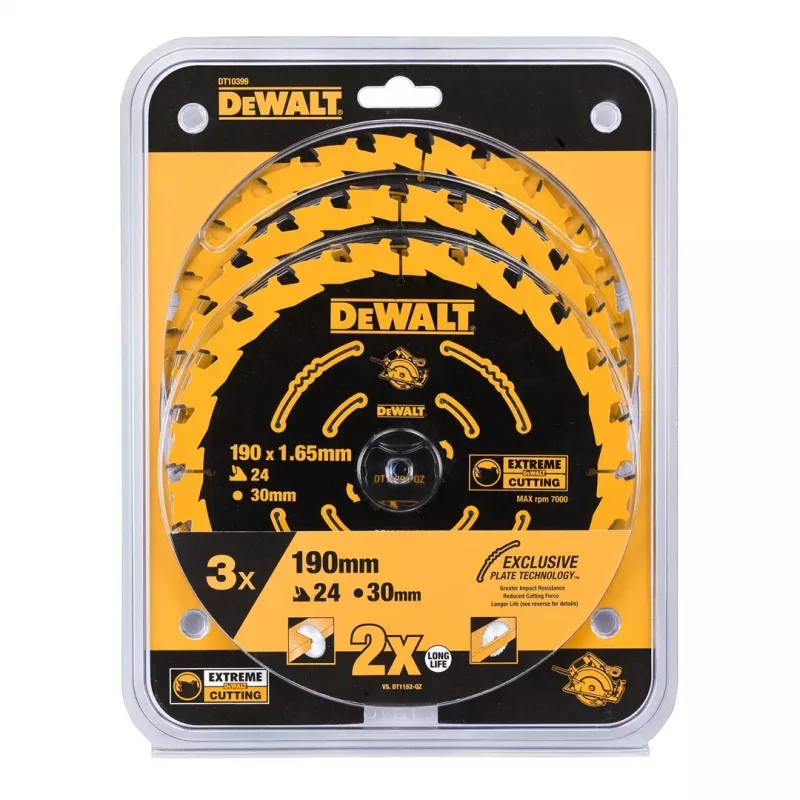 Pjūklo diskas medienai DeWALT DT10399-QZ 190 mm 24 dantys