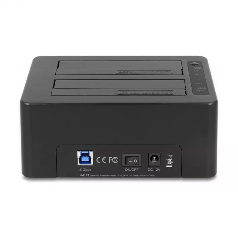 DeLOCK USB dviejų diskų dokavimo stotelė 2 x SATA HDD/SSD su klonavimo funkcija ir kortelių skaitytuvu