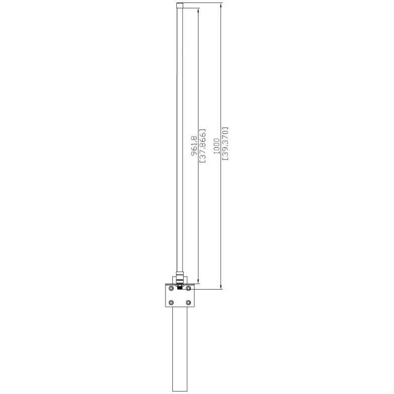ALLNET antena ANT-868-7.3dbi-OMNI 868 MHz kryptinė 7,3 dBi N-moteriška