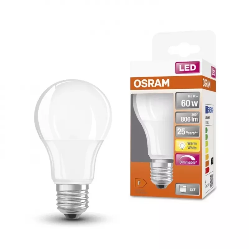 OSRAM Parathom Classic LED lemputė E27 8.8 W šilta balta