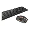 CHERRY DW 9100 SLIM belaidė klaviatūra su pele, RF Wireless + Bluetooth, universali, juoda