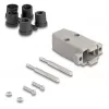 Kabelio gaubtas DELOCK D-Sub plastikinis korpusas 9 kontaktų vyriškam/moteriškam jungčiui su guminiais tarpikliais, pilkas, 31,2×47,9×16,6 mm