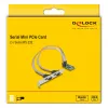 DeLOCK Mini PCIe kortelė pilno dydžio 2 x RS-232 D-Sub 9 kontaktų