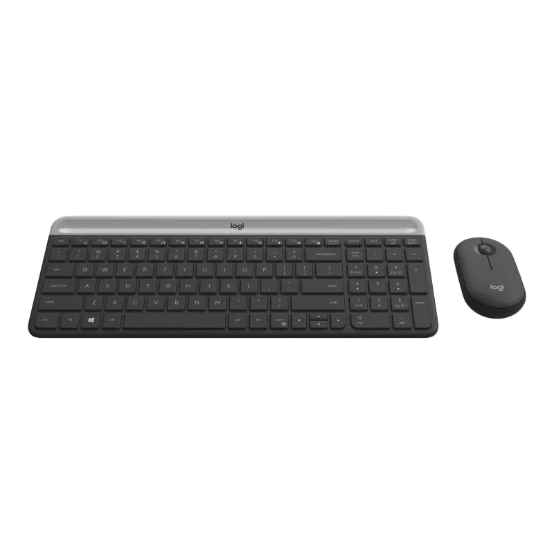 Belaidis klaviatūros ir pelės rinkinys Logitech MK470 Slim Combo (grafitas)