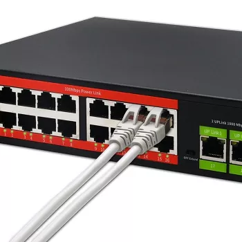 QOLTEC 52291 16x RJ45 PoE valdomas tinklo jungiklis