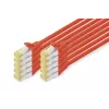 Tinklo kabelis Digitus CAT 6A S/FTP RJ-45 1 m raudonas