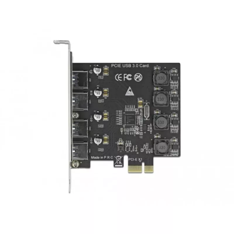 Delock PCI Express x1 kortelė su 4 išoriniais USB Type-A SuperSpeed lizdais