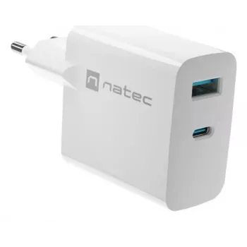 NATEC NUC-2144 Mobilus įrenginių įkroviklis Universalus Baltas AC Greitas Įkrovimas Vidiniam Naudojimui