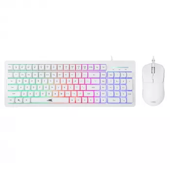 Klaviatūros ir pelės rinkinys Baracuda BGC-012 Orca White – baltas klaviatūros ir pelės komplektas