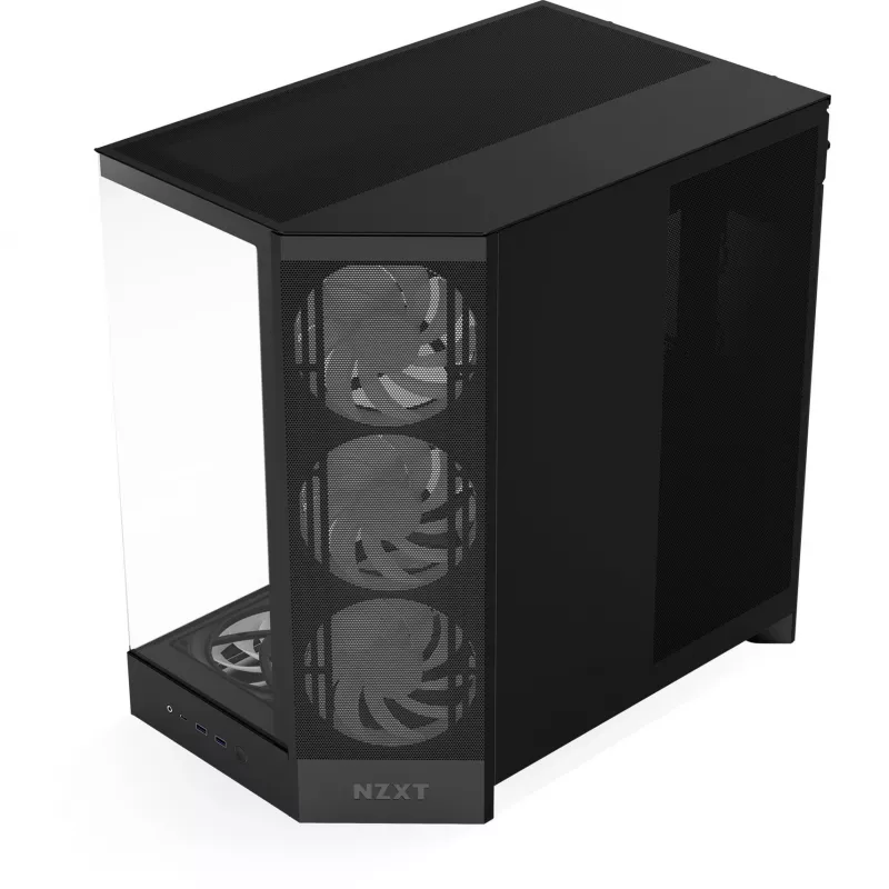 NZXT H9 Flow RGB+ Midi Tower kompiuterio korpusas juodas
