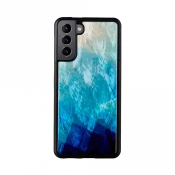 iKins dėklas Samsung Galaxy S21+ — apsauginis užpakalinis dangtelis, mėlynas ežero juodas