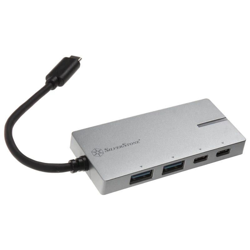 USB 3.1-C adapteris SILVERSTONE SST-EP09C — USB-C į USB-A jungtis, sidabrinė spalva