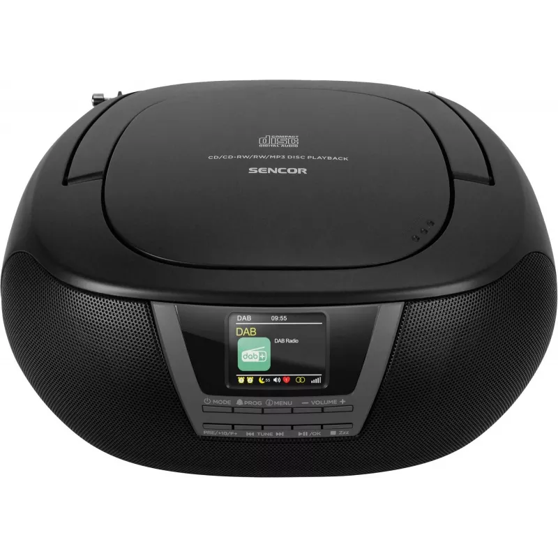 Muzikos sistema SENCOR SPT6200DB su CD/MP3, USB, Bluetooth 5.3 ir DAB+ imtuvu, 3W RMS, 1,77 colio TFT ekranu