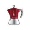 Moka kavos virimo indas Bialetti Moka Induction 0.1 L raudonas sidabrinis