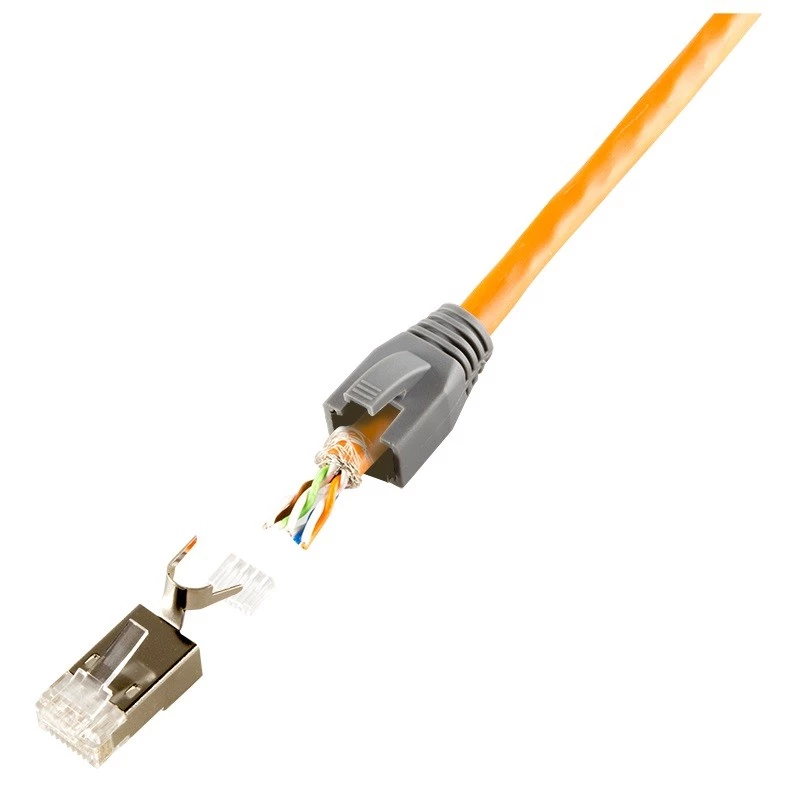 RJ45 kištukas ekranuotas CAT.6, 6A, 7, 7A – 10 vnt.