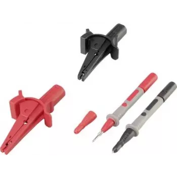 VOLTCRAFT Krokodilo spaustukų rinkinys su 4 mm lizdu CAT III 1000 V, CAT IV 600 V, 6 vnt. MSS-103 (VC-8097030)