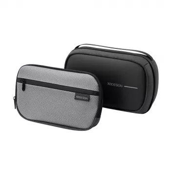 Kelioninis kosmetikos krepšys XDDESIGN First-Class All-in-One Travel Organiser P706.3401, juodas, su užtrauktuku ir deluxe maišeliu