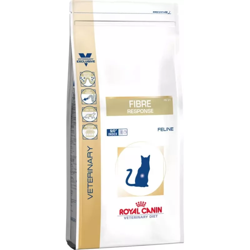 Sausas kačių ėdalas Royal Canin Fibre Response suaugusioms katėms 2 kg – vištiena, virškinimo palaikymas, antioksidantai