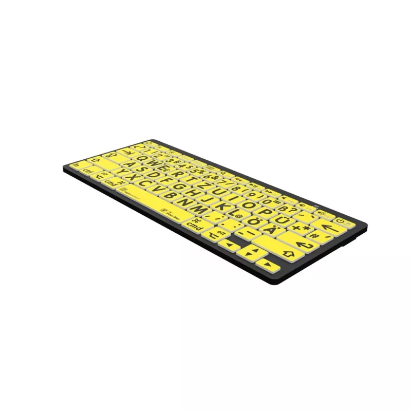 Logickeyboard LKB-LPBY-BTON-DE klaviatūra Bluetooth QWERTZ vokiška juoda - geltona