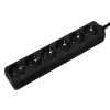 Prailginimo laidas LogiLink LPS238B 1,5 m 6 lizdų juodas