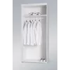 Spinta cama meble SAMBA balta/balta blizgi, 900×550×2030 mm, 1 lentyna