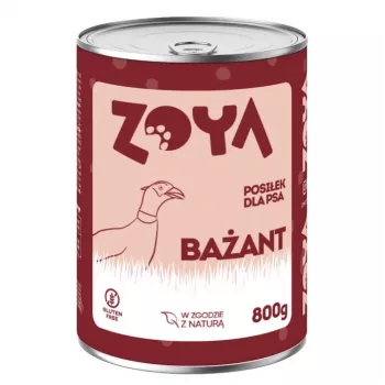 Šlapias šunų ėdalas ZOYA Pheasant 800 g – pilnavertis konservuotas ėdalas suaugusiems šunims