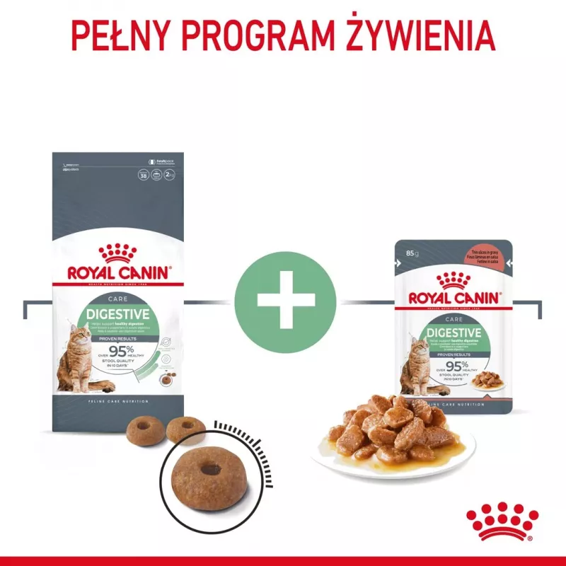 Sausas kačių ėdalas Royal Canin Digestive Care 10 kg – suaugusioms, žuvies ir paukštienos receptūra, 38% baltymų, 15% riebalų