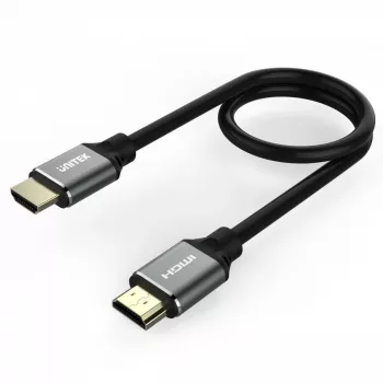 HDMI kabelis Unitek C138W 2 m — HDMI 2.1, 48 Gbit/s, 4K/120Hz, HDR10 & Dolby Vision, ARC, auksu dengtos jungtys