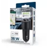 Automobilinis įkroviklis Gembird TA-UC-AC2PDQC38-CAR-01, USB-C, 38W, 12–24V, juodas
