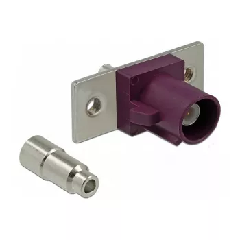 Koaksialinis FAKRA D kištukas DELOCK 89819, auksuoti kontaktai, 21,2×24×7,5 mm