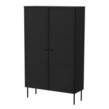 Laikymo spinta Cama Meble PALAZZO BIS 100x39x166 matinė juoda, ant grindų, prie sienos