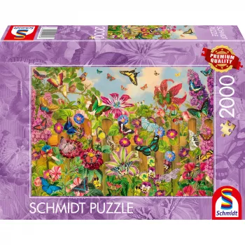 Dėlionė Schmidt Spiele Gražus drugelių sodas – 2000 dalių, modelis 59746