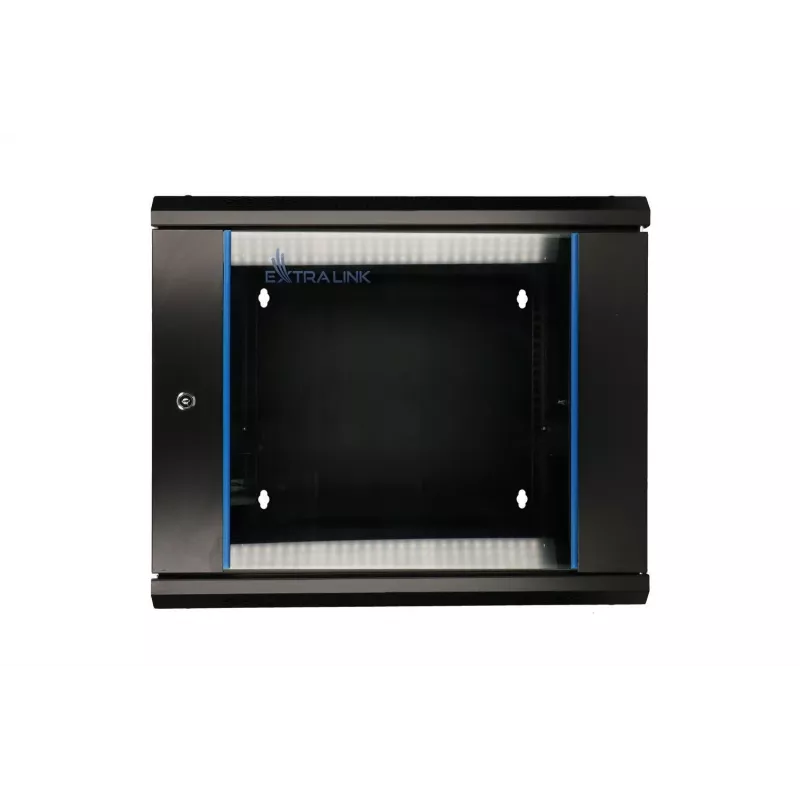 Extralink Rackmontavimo spinta 6U 600x600 AZH Juoda sieninė, varstoma