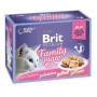 Šlapias kačių ėdalas Brit Premium Family Plate Fillets in Jelly – mišrūs skoniai, 12 x 85 g paketėliai