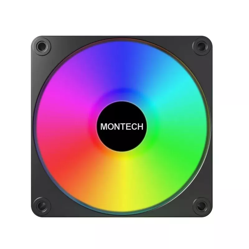 Montech GF120 V2 ARGB 120 mm kompiuterio korpuso ventiliatorius juodas 1 vnt.