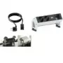 Prailginimo blokas Bachmann 2x Schuko 1x Custom modulis RAL9010