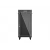 Laisvai pastatomas serverio spintos korpusas LANBERG FF01-6624-12BL 24U 19 colių 600×600 mm, IP20, 1200 kg, juodos spalvos